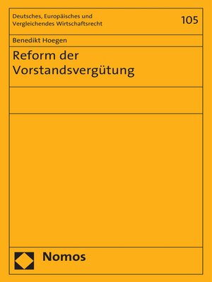 cover image of Reform der Vorstandsvergütung